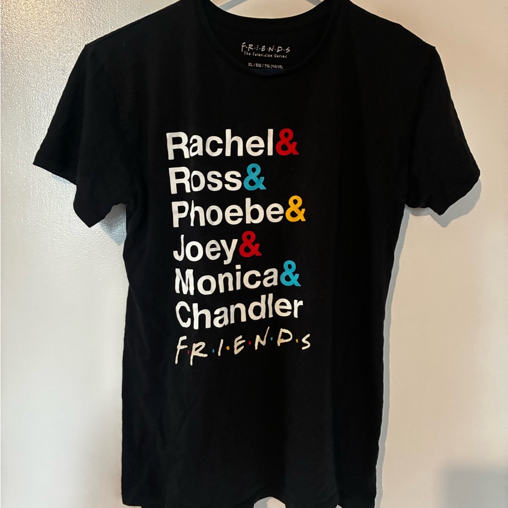 FRIENDS Black Tee with Logo juniors size XL